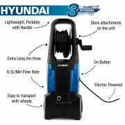 Hyundai HYW1900E 145 Bar / 2100 Psi Electric Pressure Washer - 6.5lpm